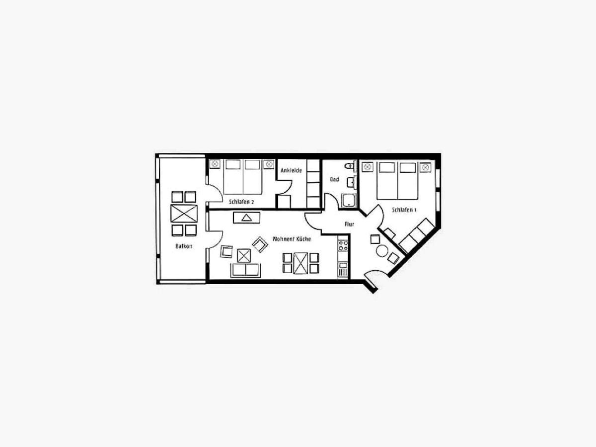 Duenenpark Binz - Komfort Ferienwohnung Mit 2 Schlafzimmern Und Balkon Im Obergeschoss 277 Extérieur photo